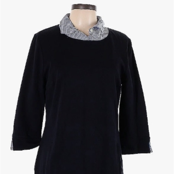 Talbot Naxy Blue Dress Size Large 3/4 sleeve - Picture 1 of 6